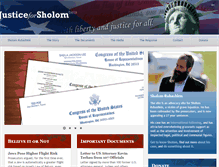 Tablet Screenshot of justiceforsholom.org
